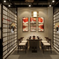 Mẫu thiết kế nhà hàng Nhật của anh Hà tại Hà Nội